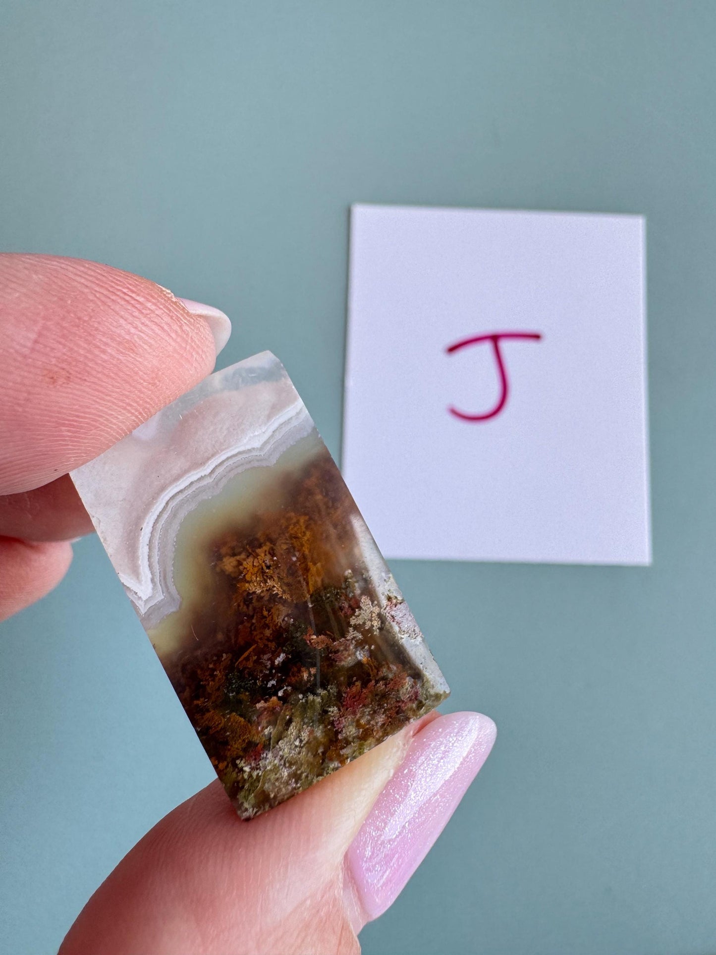 Scenic Moss Agate Rectangle Cabochons - YOU CHOOSE - Material from Indonesia