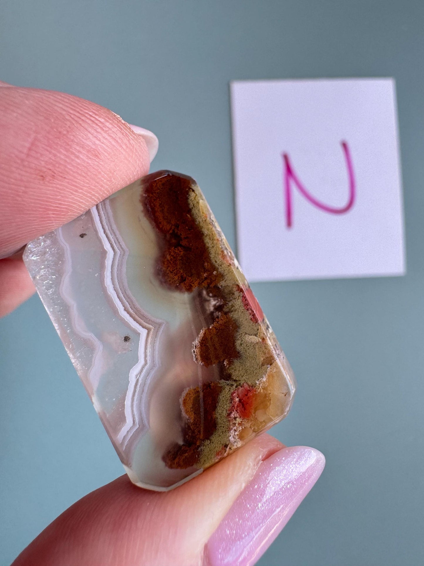 Scenic Moss Agate Rectangle Cabochons - YOU CHOOSE - Material from Indonesia