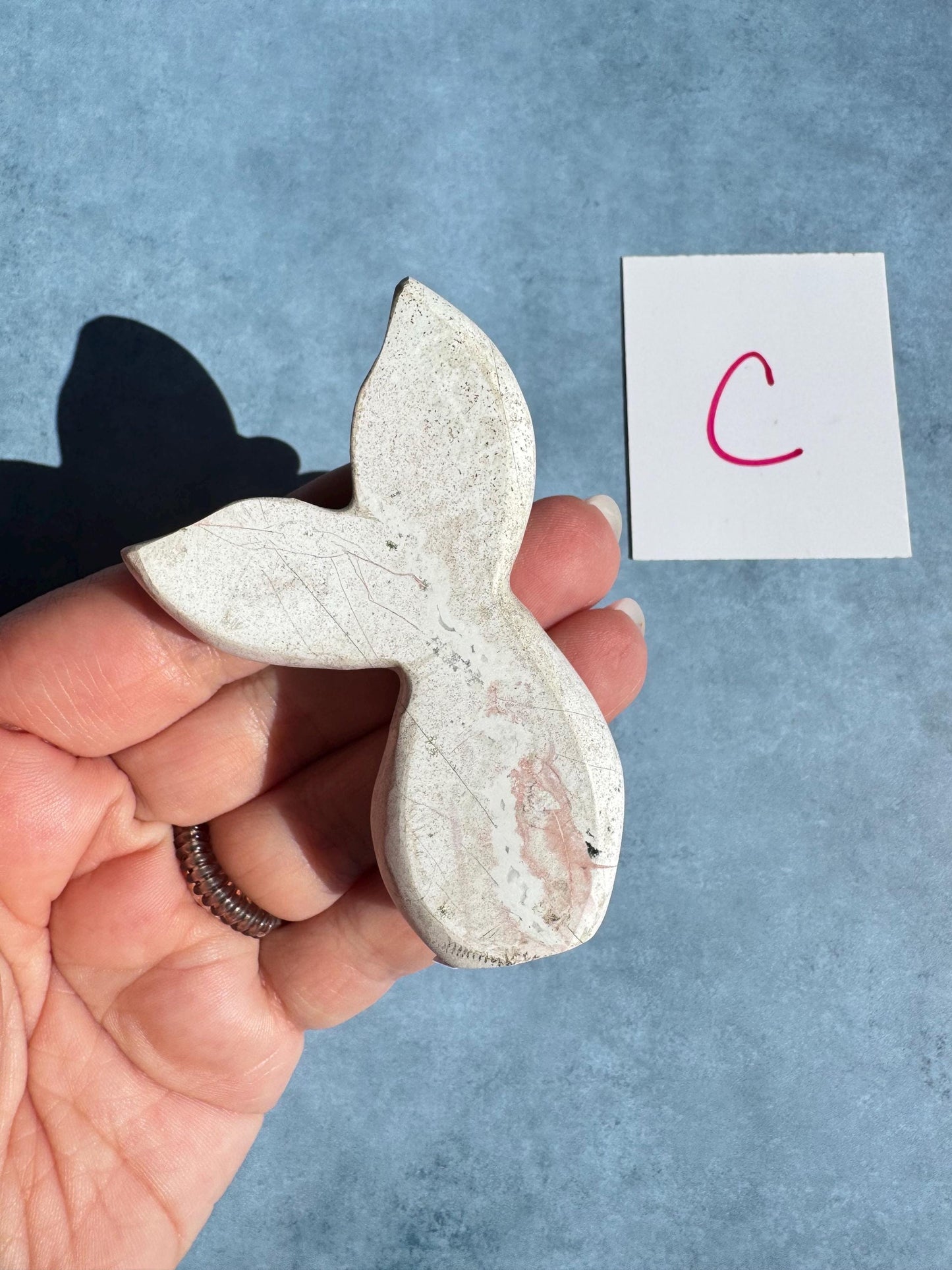 Pastel Unicorn Jasper Mermaid Tail Carvings (Small)- from India - YOU CHOOSE