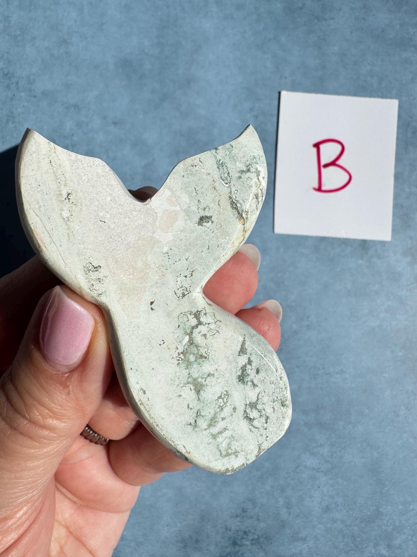 Pastel Unicorn Jasper Mermaid Tail Carvings (Small)- from India - YOU CHOOSE