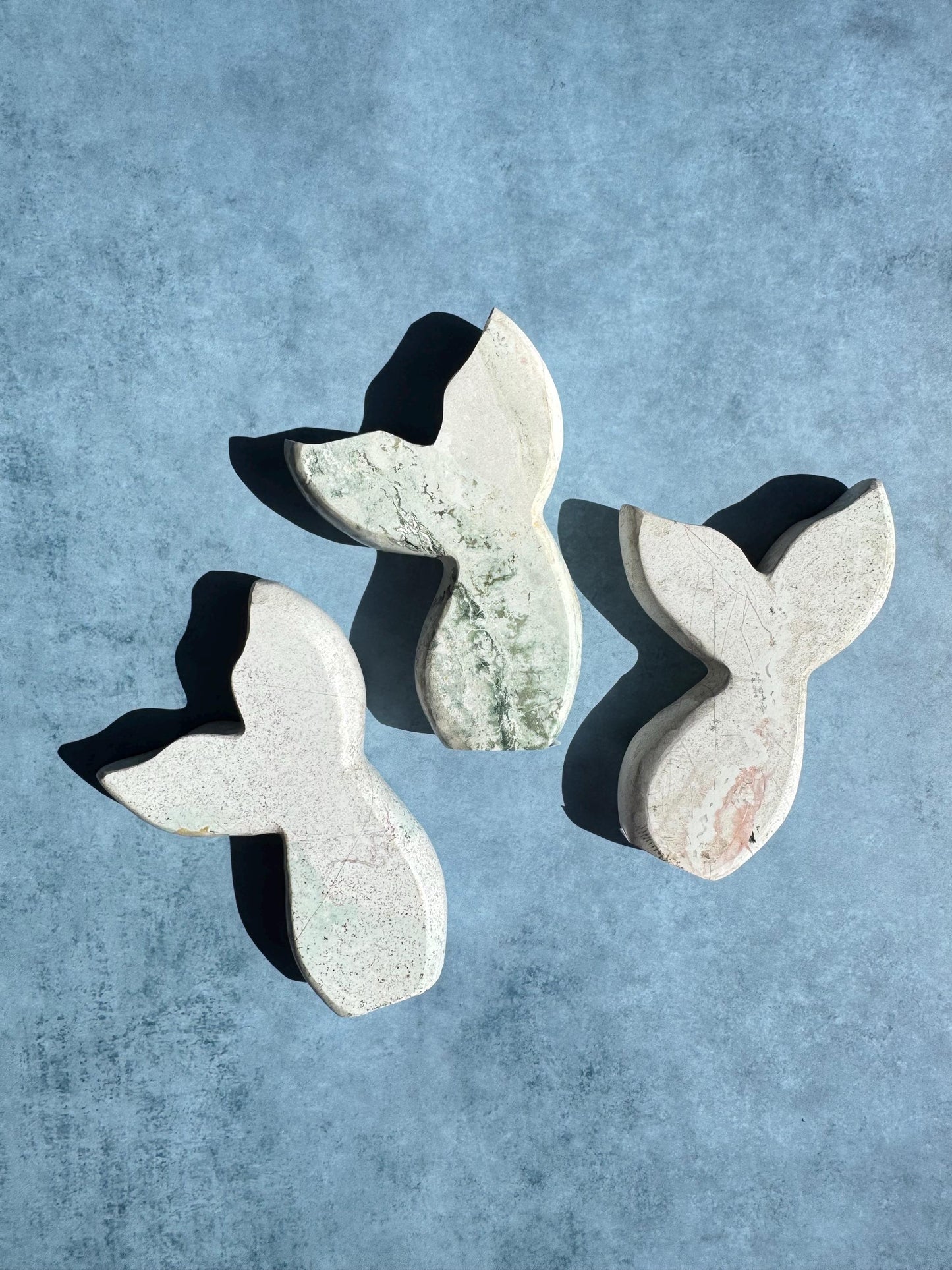 Pastel Unicorn Jasper Mermaid Tail Carvings (Small)- from India - YOU CHOOSE