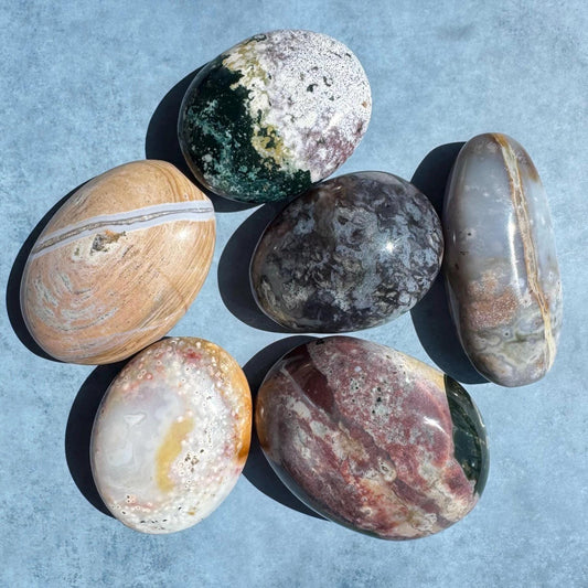 Sea Jasper Palm Stones from Madagascar - Set 1