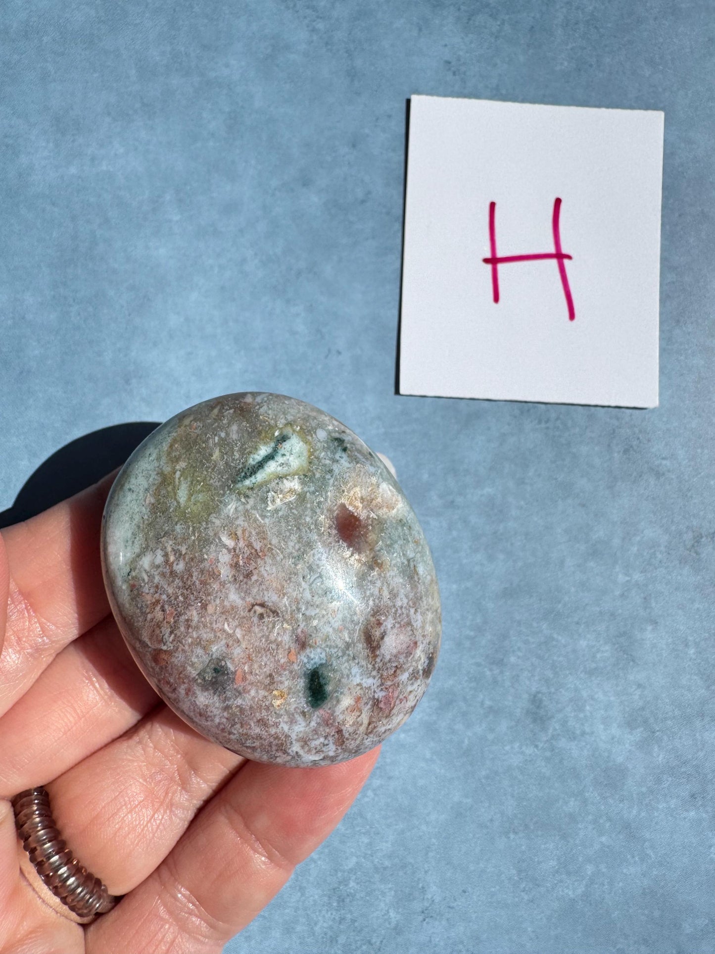 Sea Jasper Palm Stones from Madagascar - YOU CHOOSE