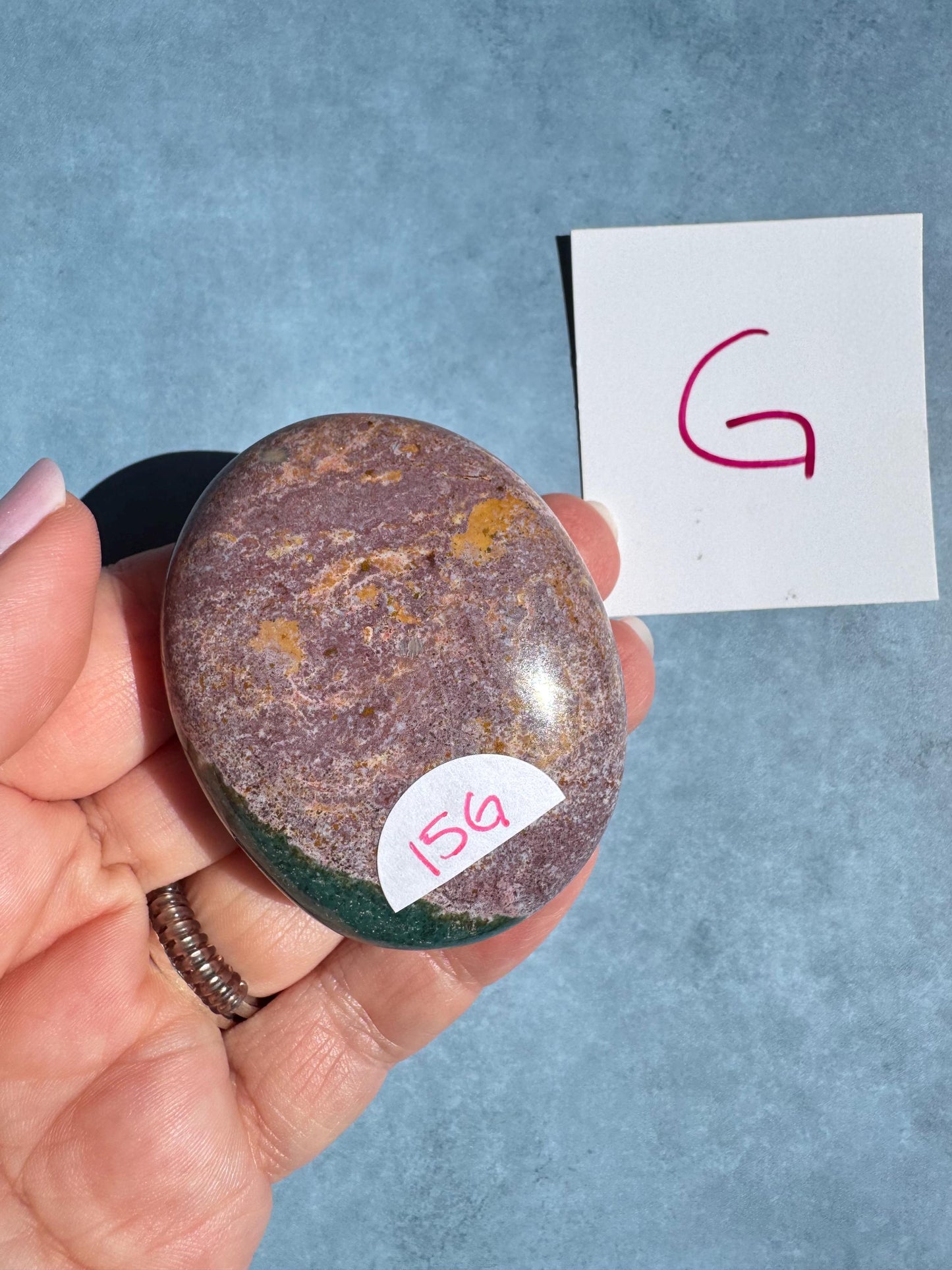 Sea Jasper Palm Stones from Madagascar - YOU CHOOSE