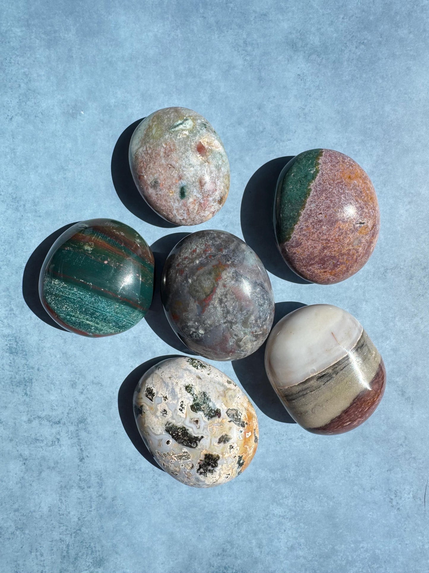 Sea Jasper Palm Stones from Madagascar - YOU CHOOSE