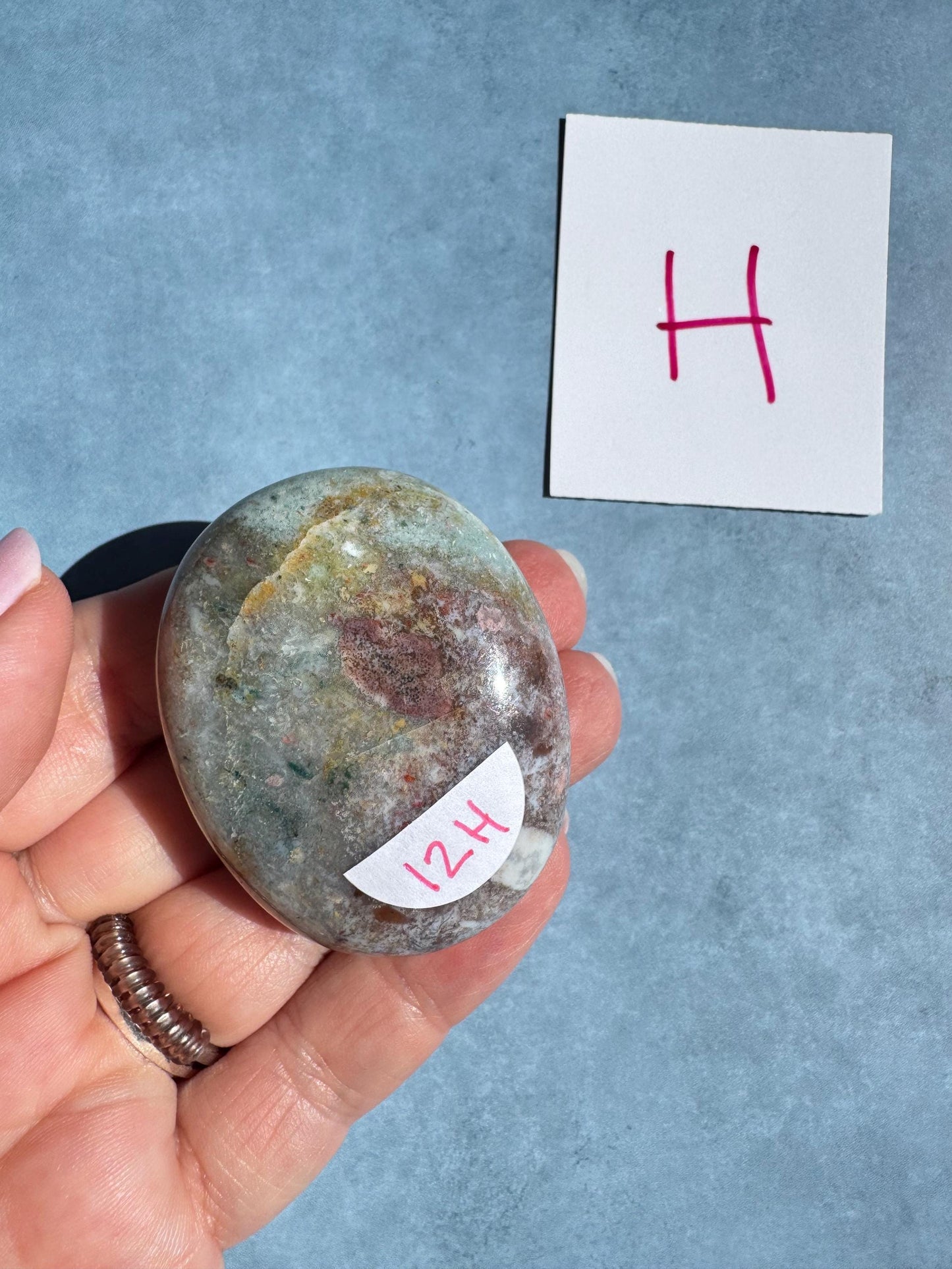 Sea Jasper Palm Stones from Madagascar - YOU CHOOSE