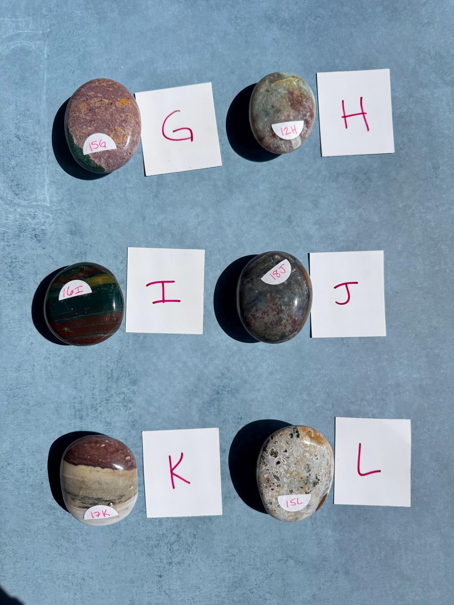 Sea Jasper Palm Stones from Madagascar - YOU CHOOSE