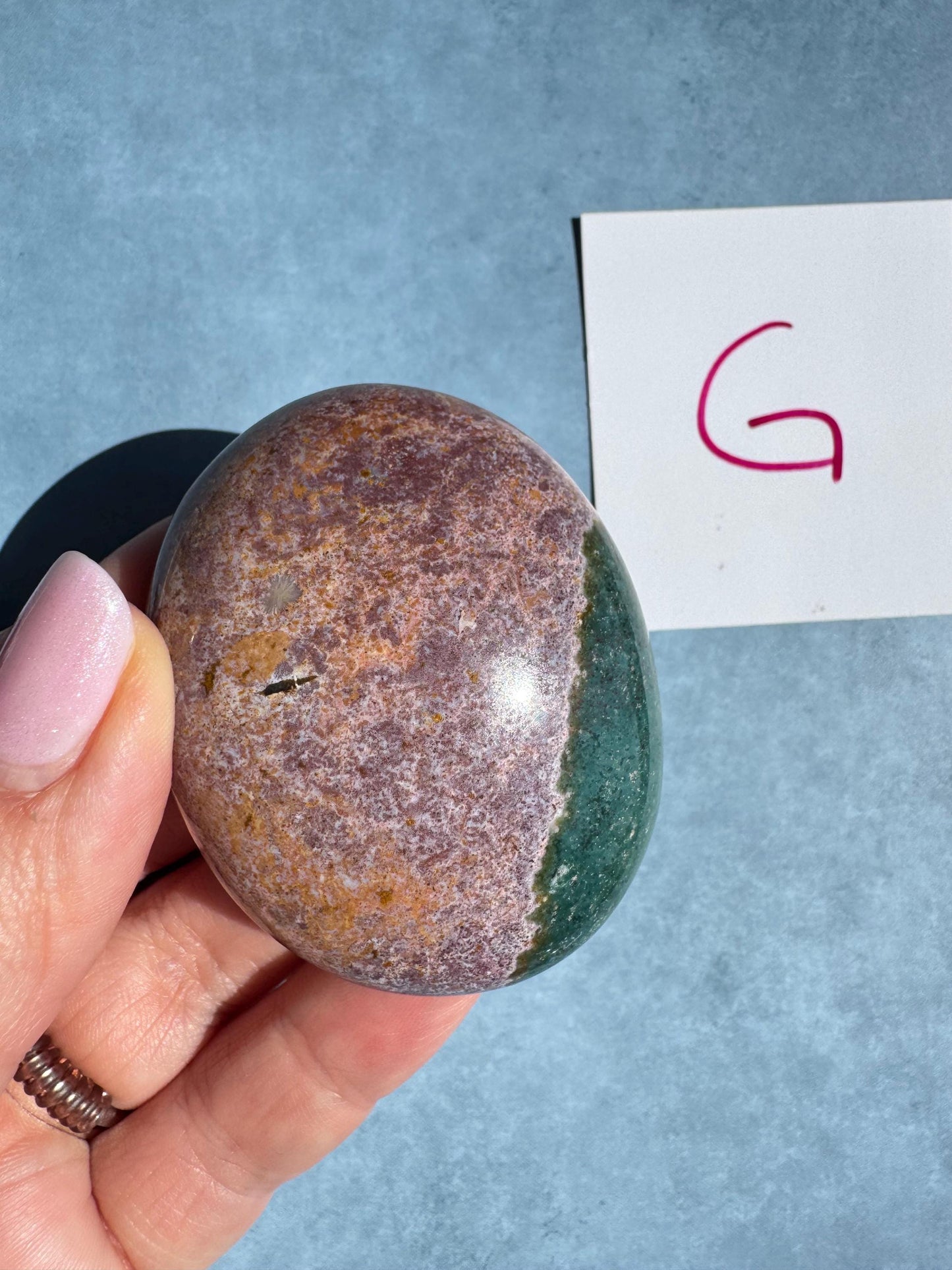 Sea Jasper Palm Stones from Madagascar - YOU CHOOSE