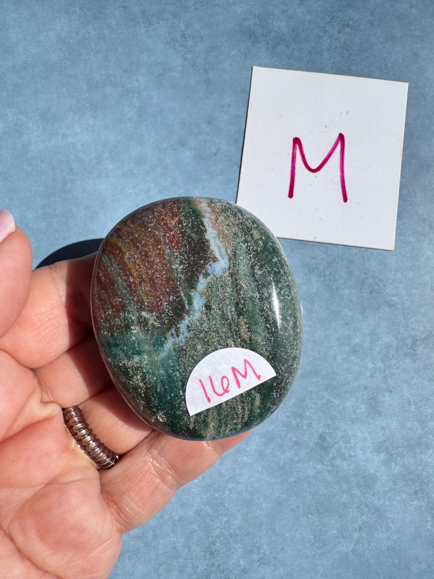 Sea Jasper Palm Stones from Madagascar - YOU CHOOSE
