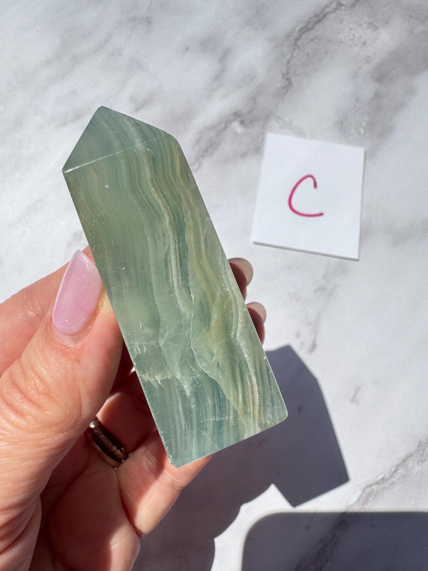 Blue Lemurian (Calcite) Towers from India - YOU CHOOSE