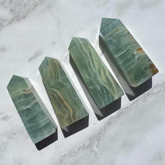 Blue Lemurian (Calcite) Towers from India - YOU CHOOSE