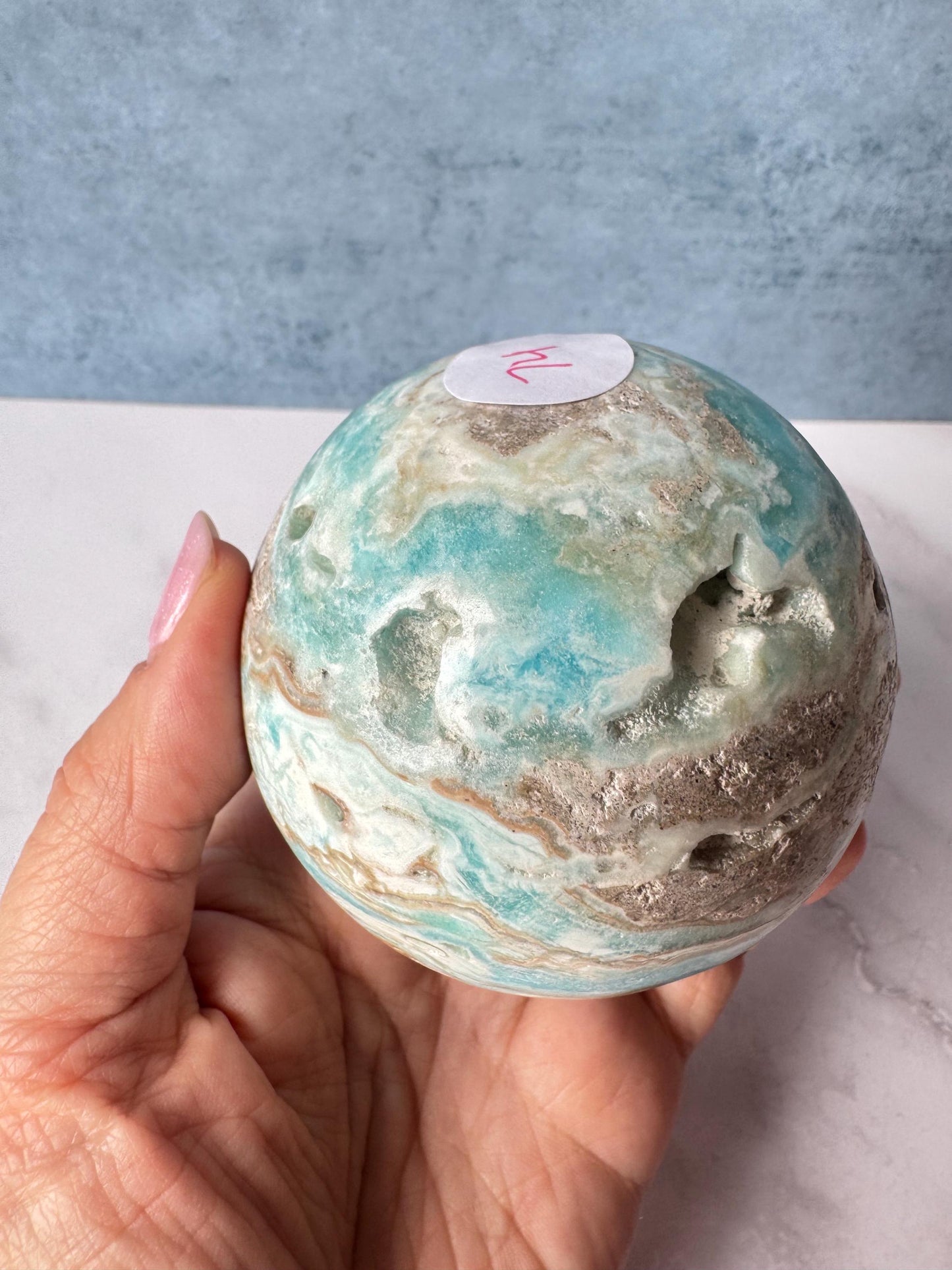 Caribbean Calcite Sphere (2.9") - Crystals for Home Decor