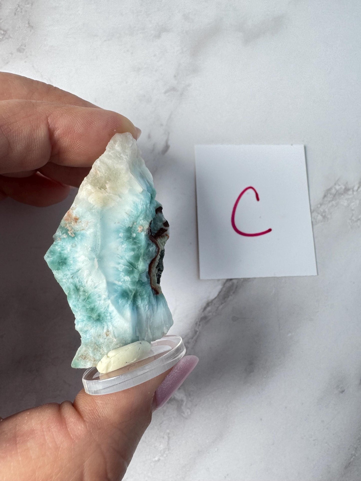 Larimar Raw Specimens - A through D
