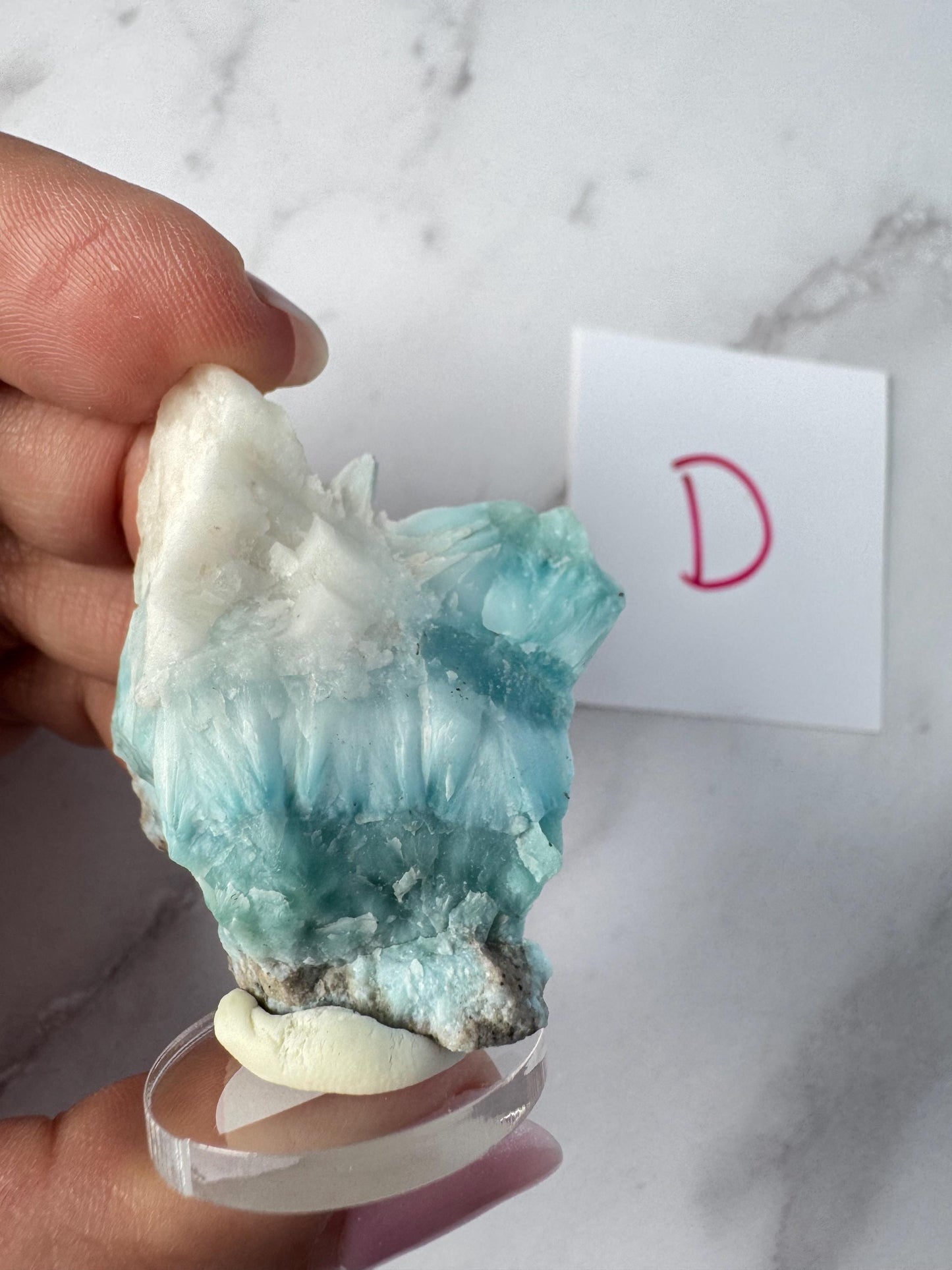 Larimar Raw Specimens - A through D