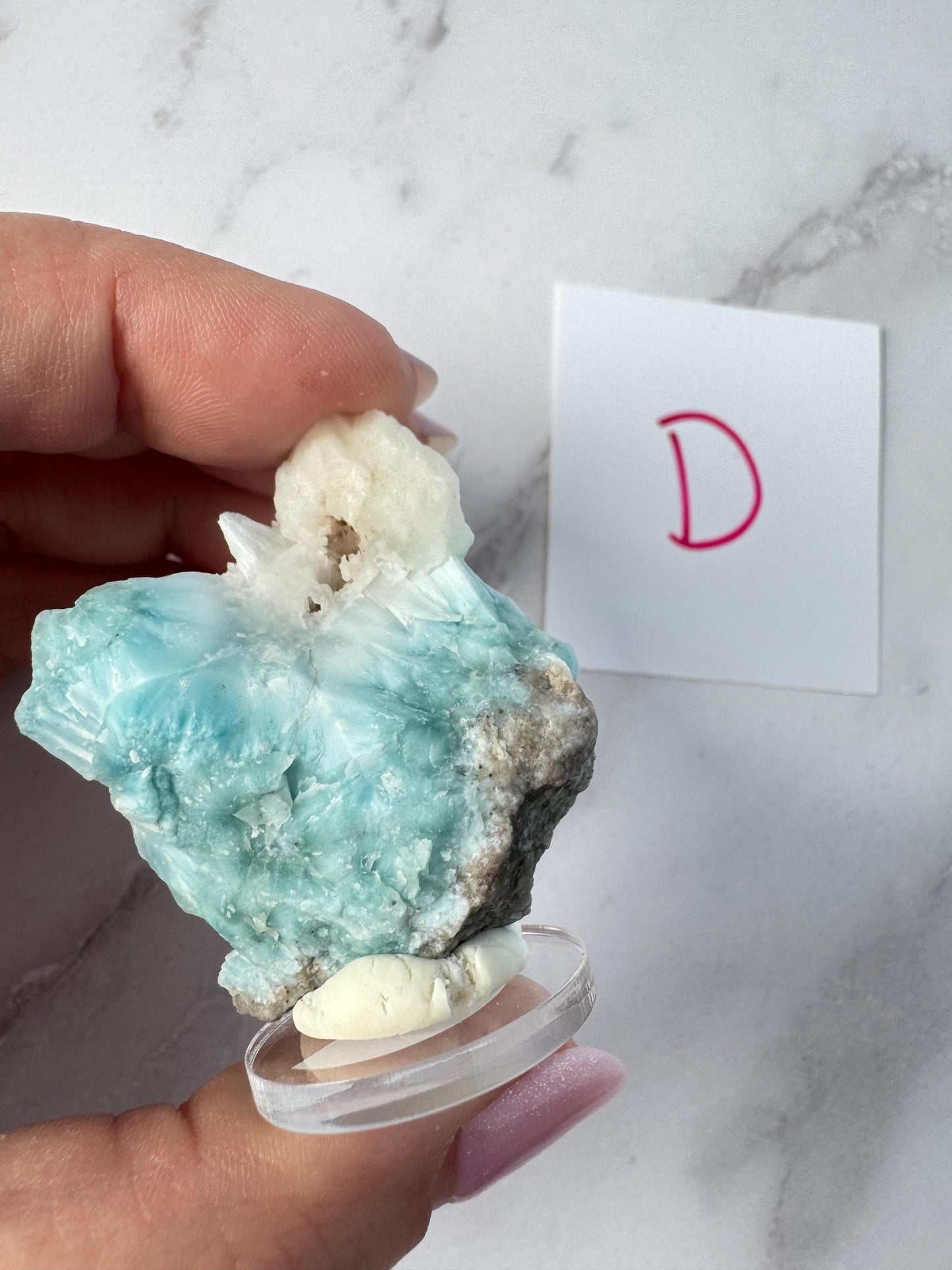 Larimar Raw Specimens - A through D