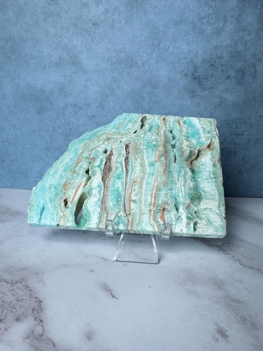 Hemimorphite Slab (5.6") - ITEM C - Crystals for Home Decor