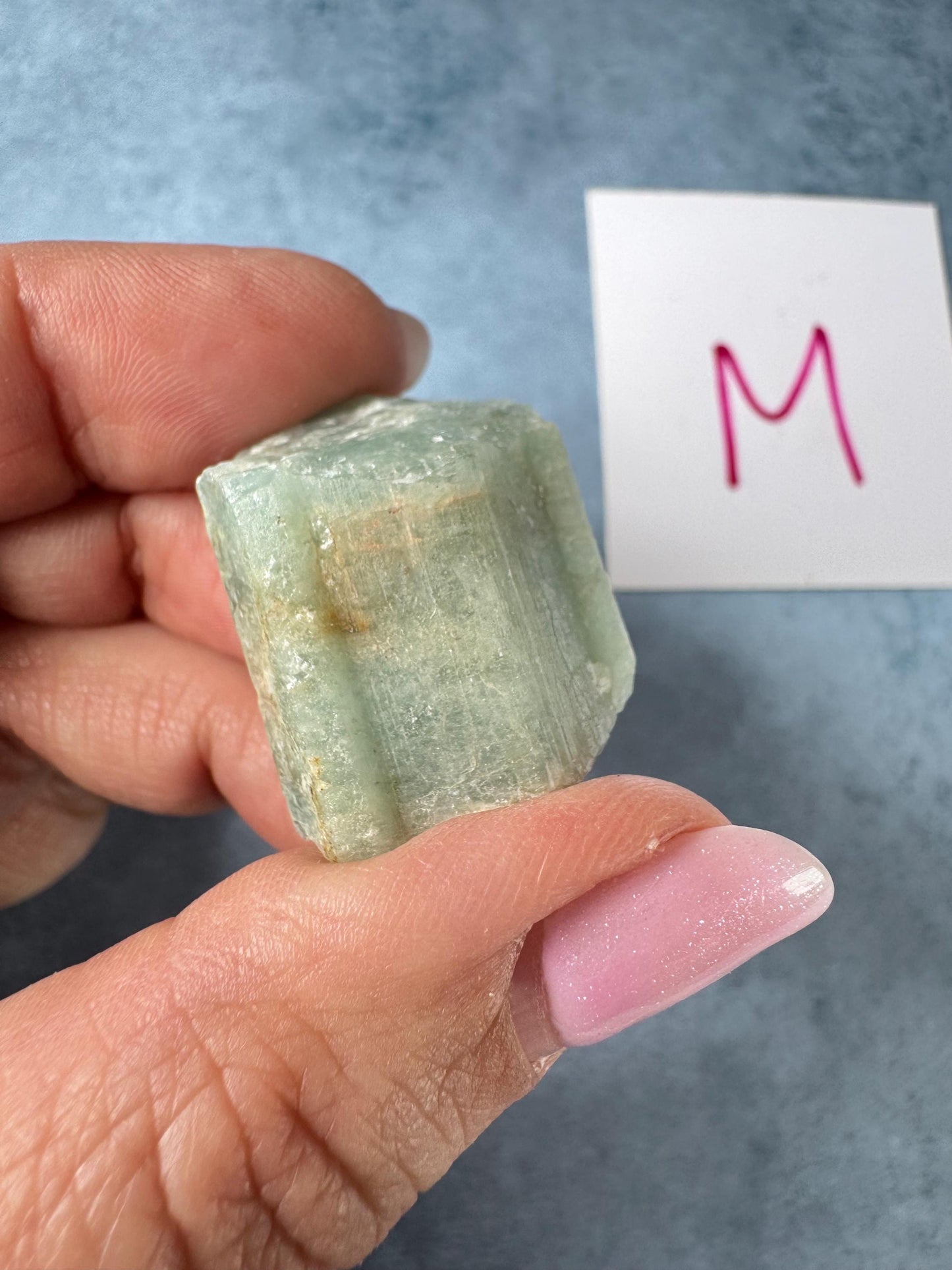 Raw Aquamarine - Natural Blue Crystal - K through O