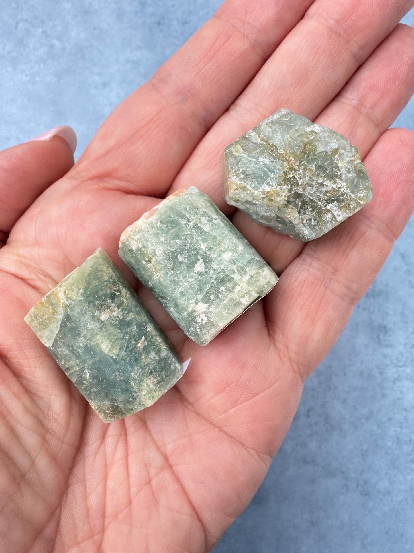 Raw Aquamarine - F through J