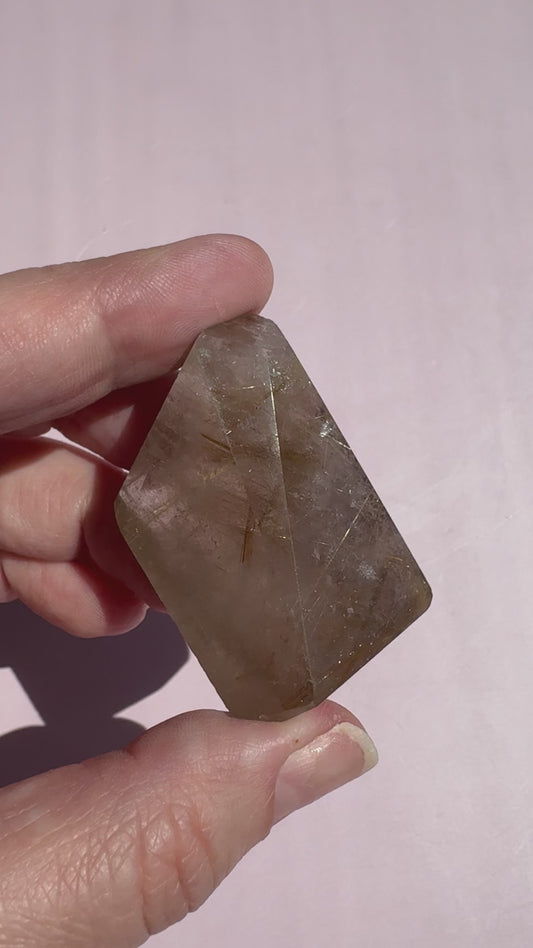 Golden Rutile Quartz Freeform - Item H