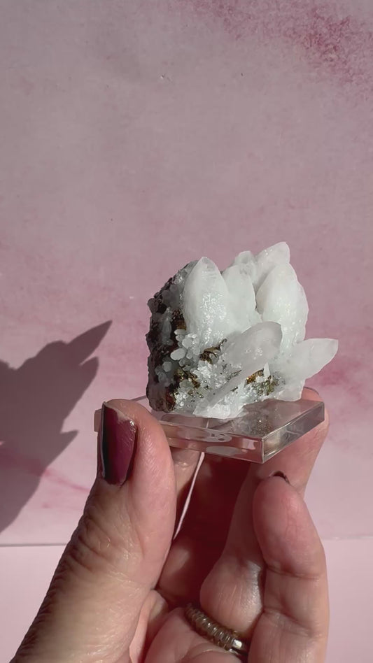 Quartz with Chalcopyrite Specimen - Item G