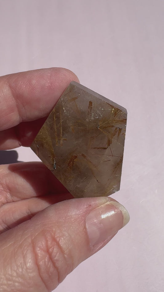 Golden Rutile Quartz Freeform - Item E