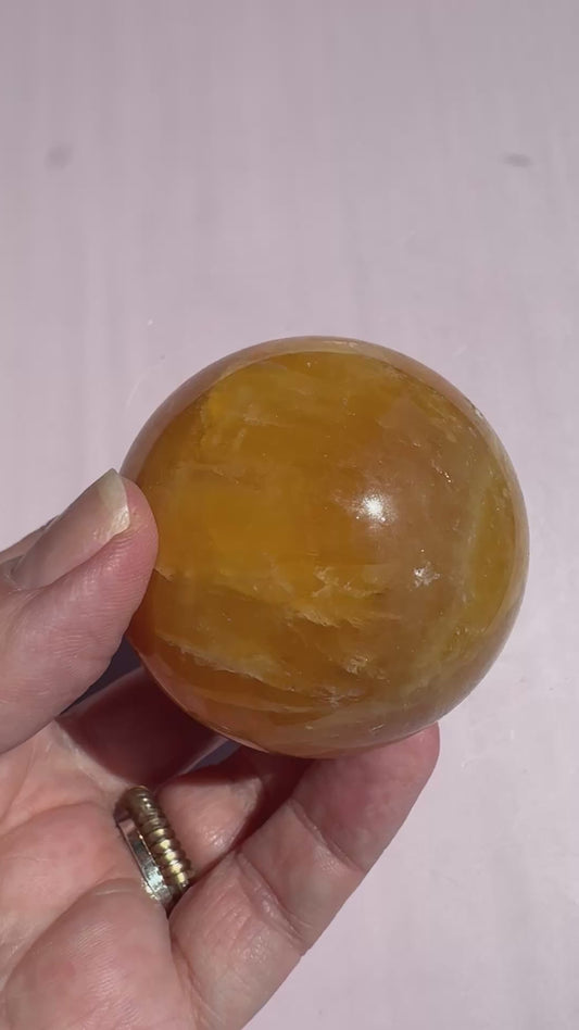 Orange Calcite Sphere - Item C