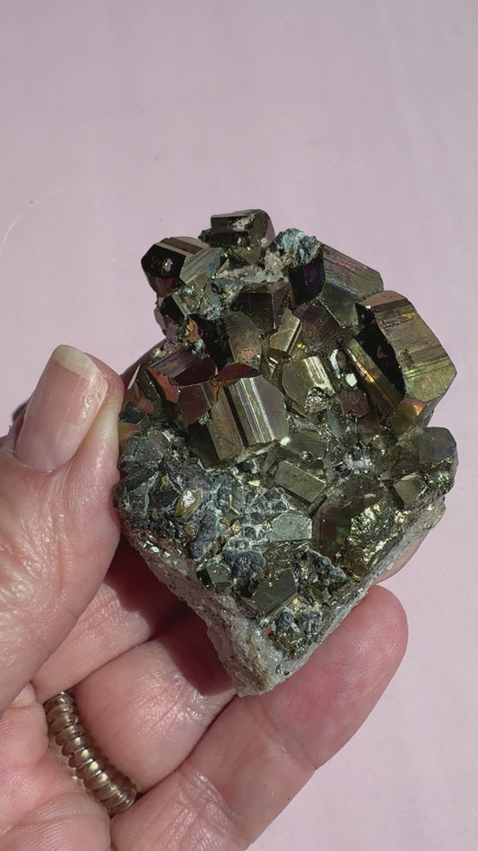 Rainbow Pyrite Cluster from Indonesia - Item C