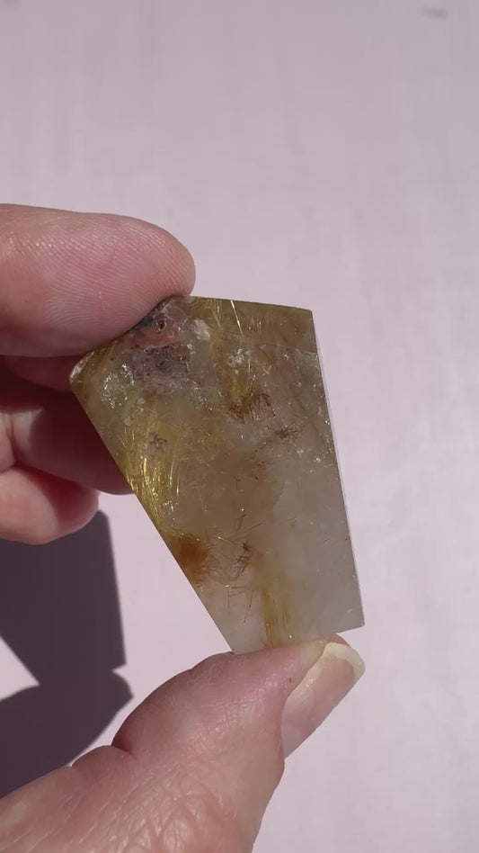 Golden Rutile Quartz Freeform - Item A